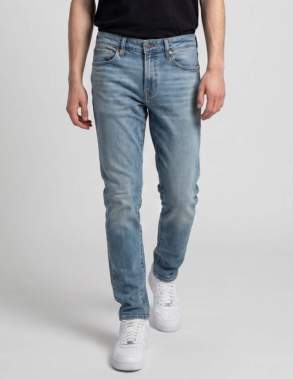 Jeans slim lavado claro para hombre Jeans slim lavado claro para hombre