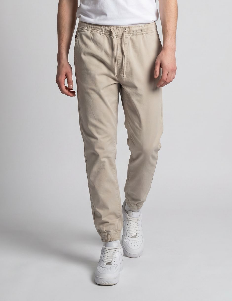 Pantalón casual jogger slim Silver Plate de algodón para hombre