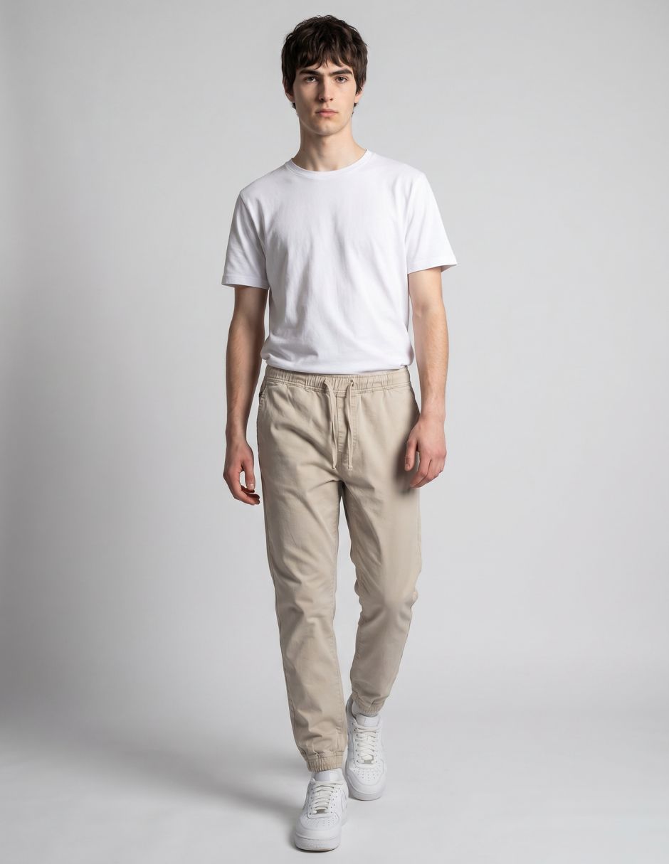 Pantalón casual jogger slim Silver Plate de algodón para hombre