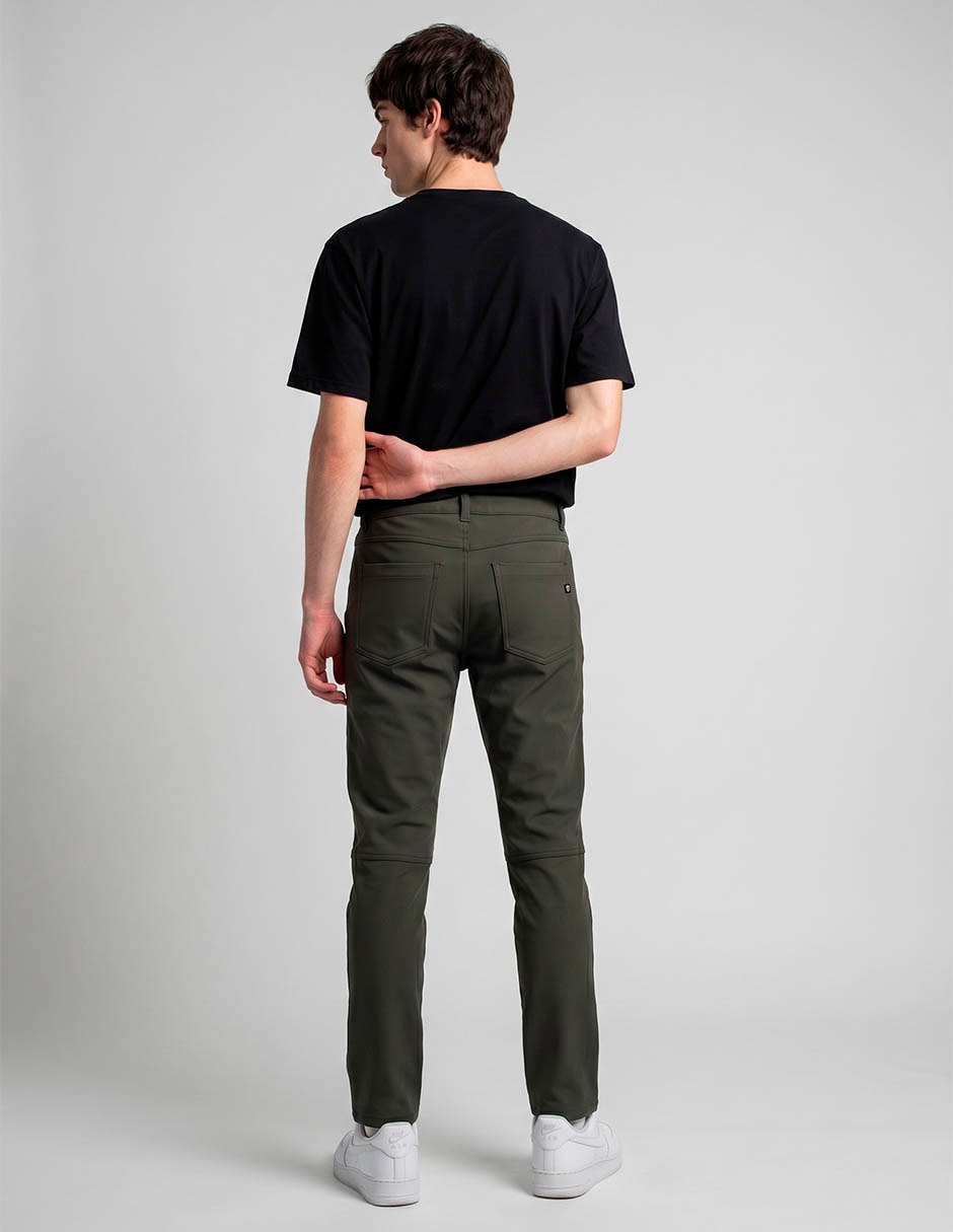 Pantalón relaxed slim silver plate de algodón para hombre