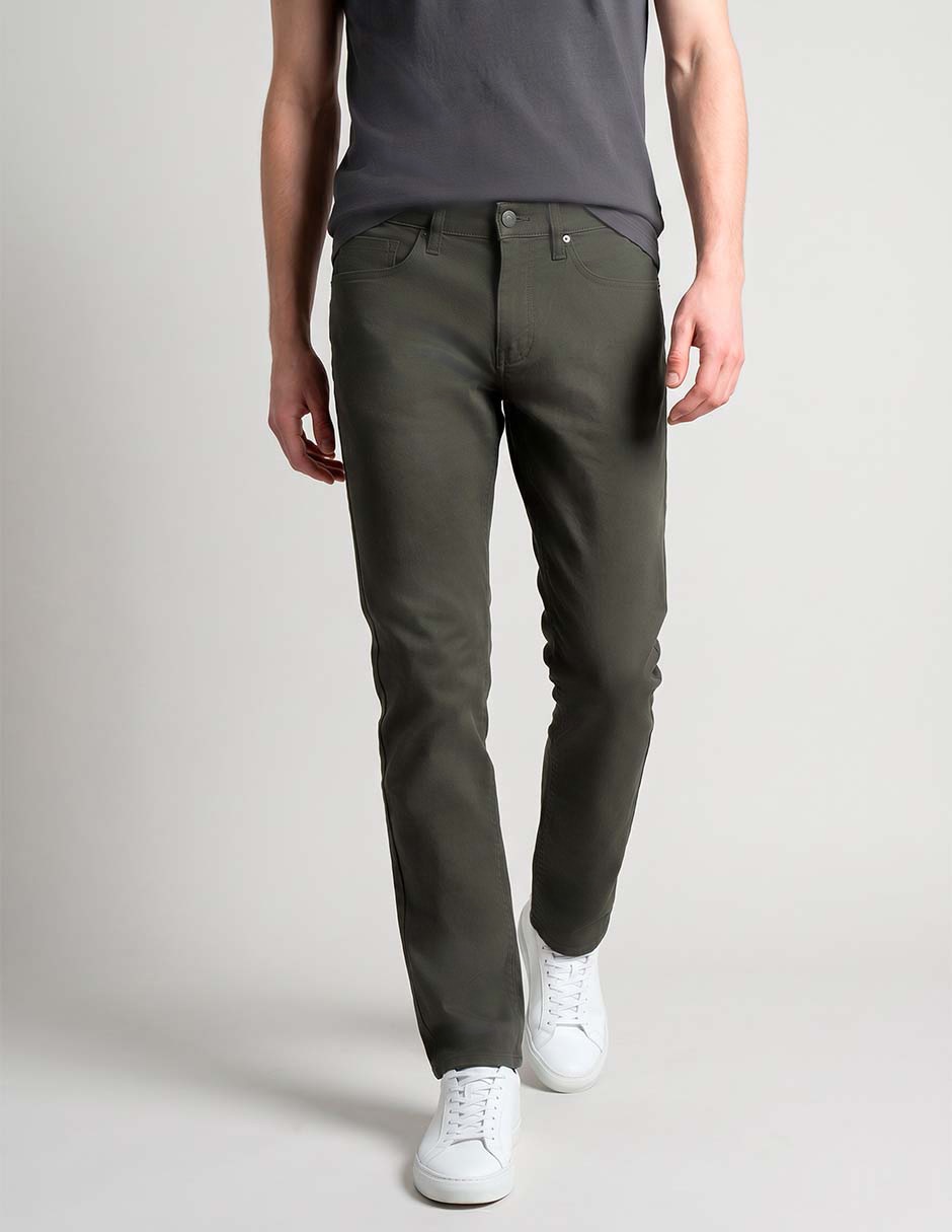 Pantalón casual slim silver plate de algodón para hombre
