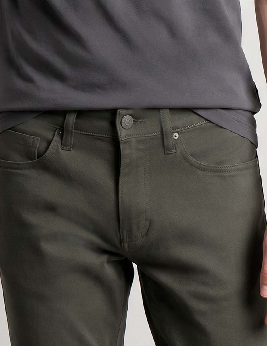 Pantalón casual slim silver plate de algodón para hombre