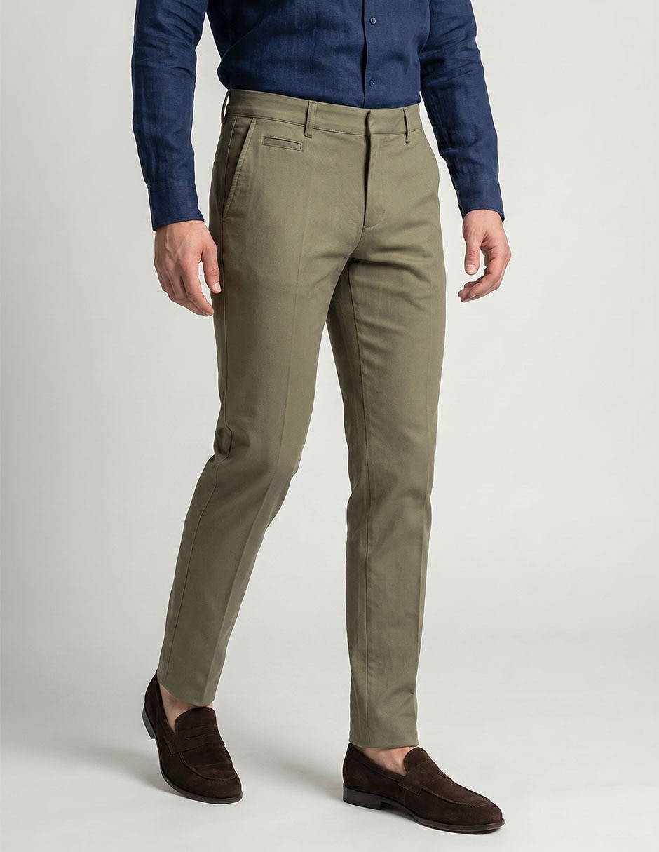 Pantalón formal de vestir recto de poliéster para hombre 4