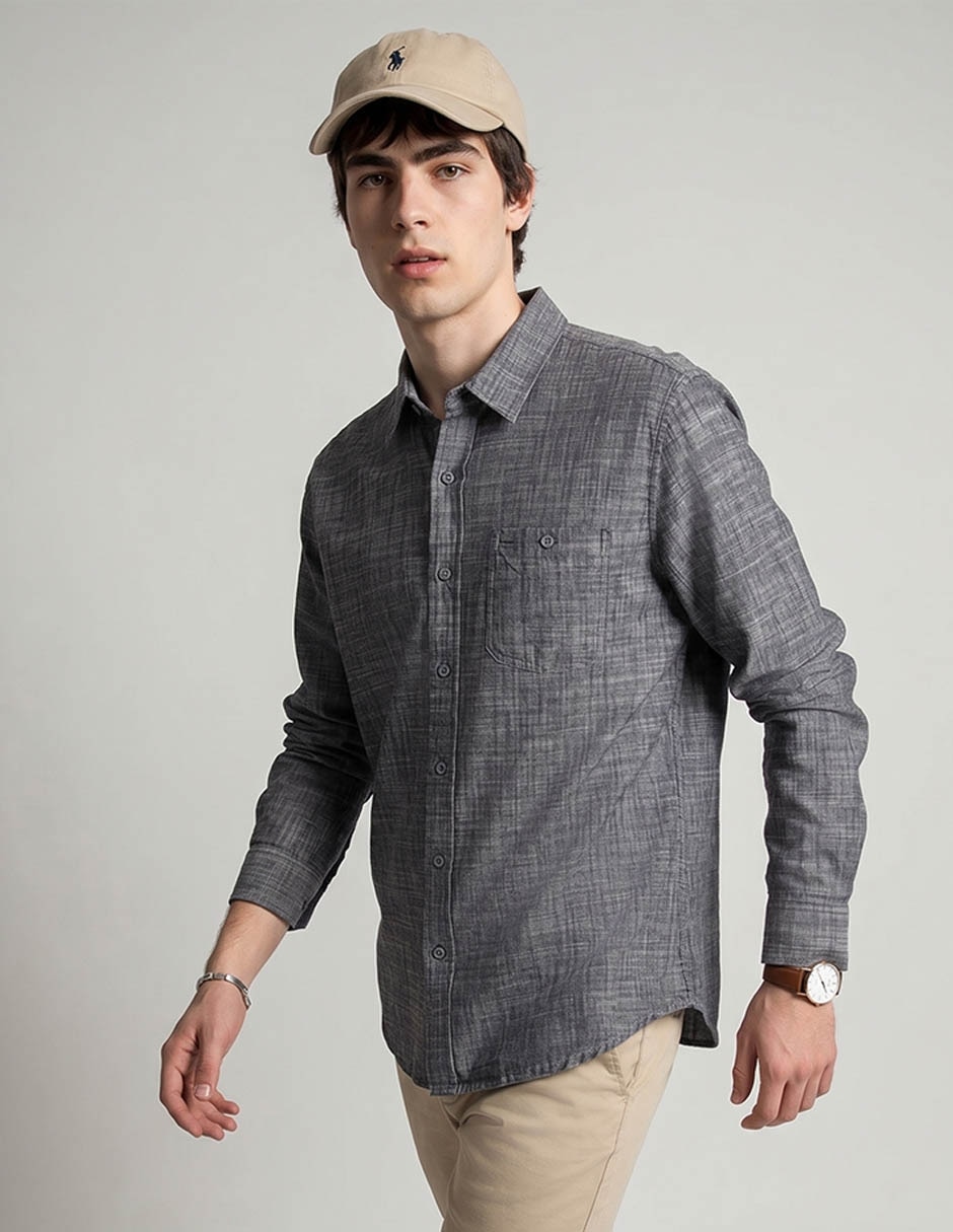 Camisa casual manga larga para hombre Camisa casual manga larga para hombre