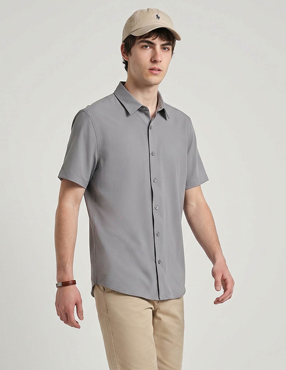 Camisa casual manga corta para hombre