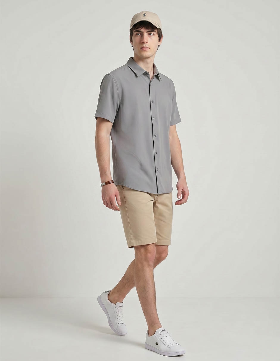 Camisa casual manga corta para hombre