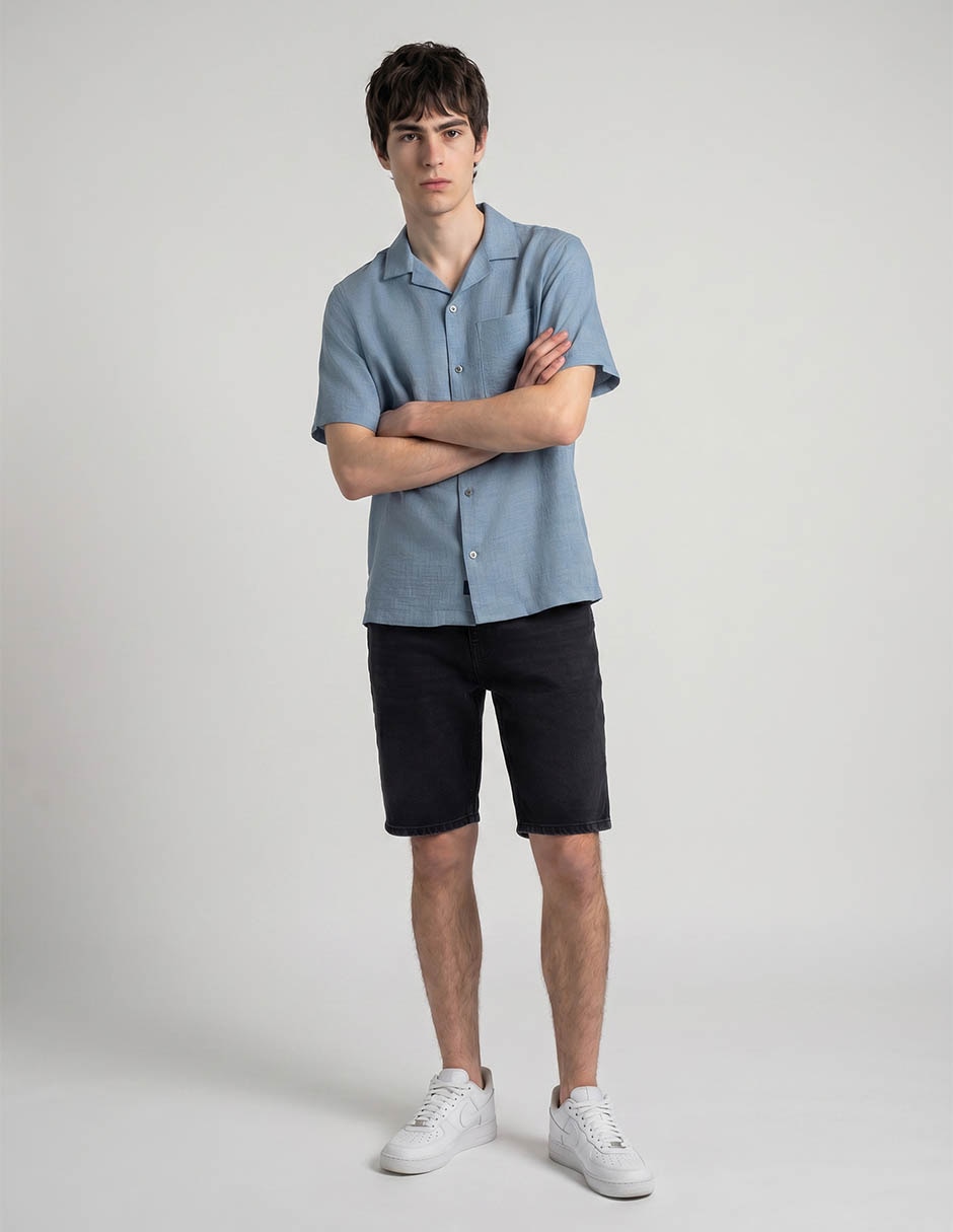 Camisa casual manga corta para hombre
