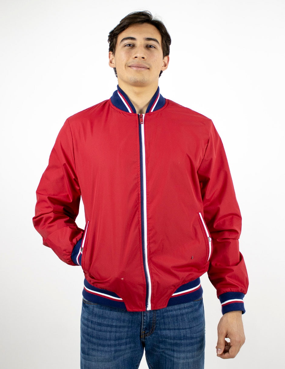 Chamarra bomber con bolsillos para hombre 1