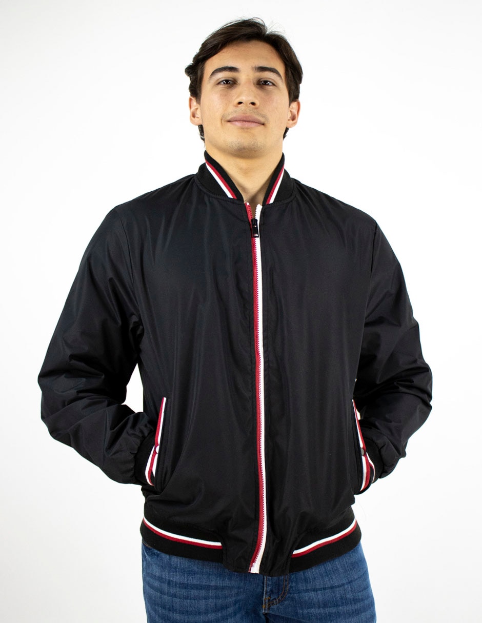 Chamarra bomber con bolsillos para hombre Chamarra bomber con bolsillos para hombre