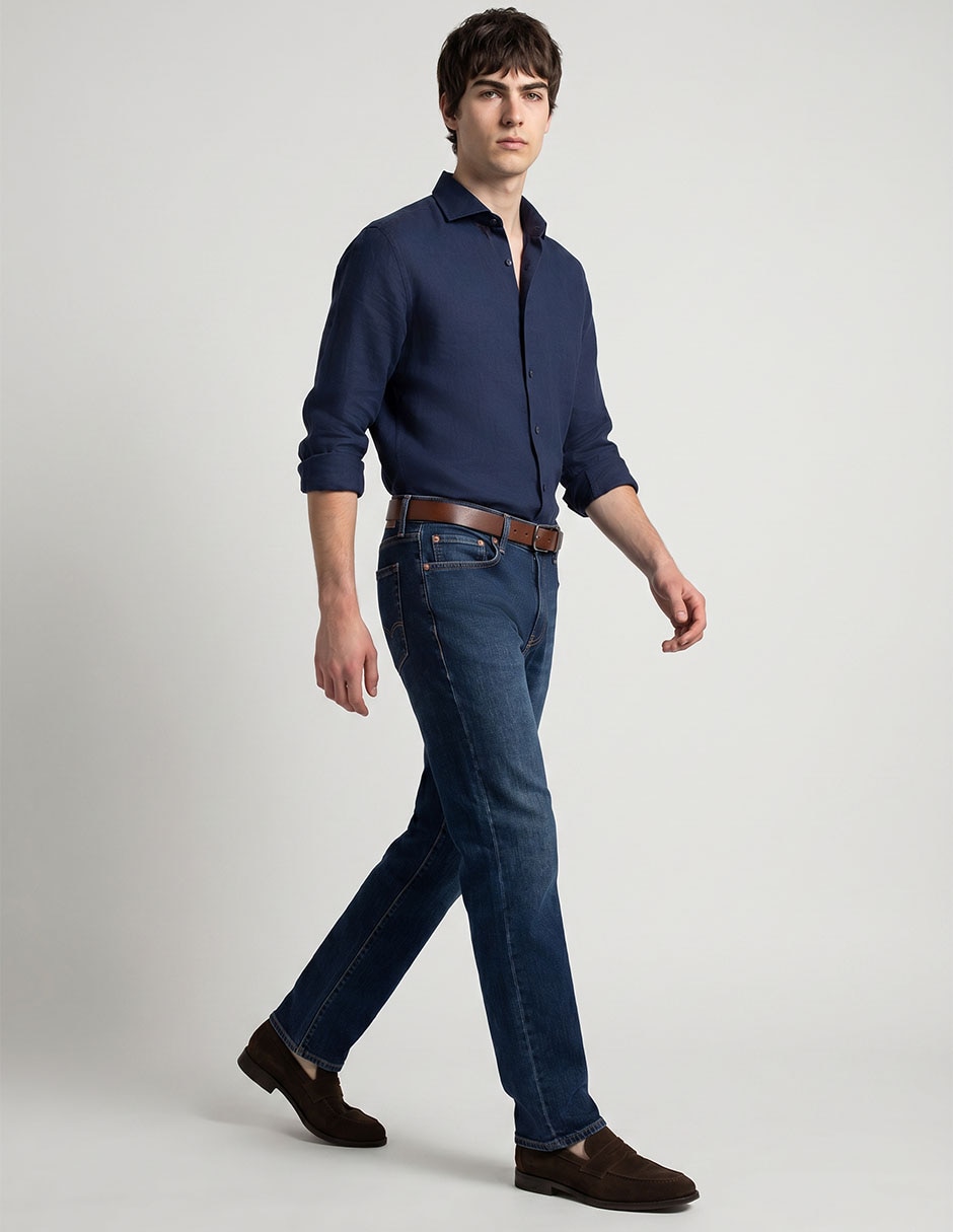 Jeans straight lavado obscuro para hombre Jeans straight lavado obscuro para hombre