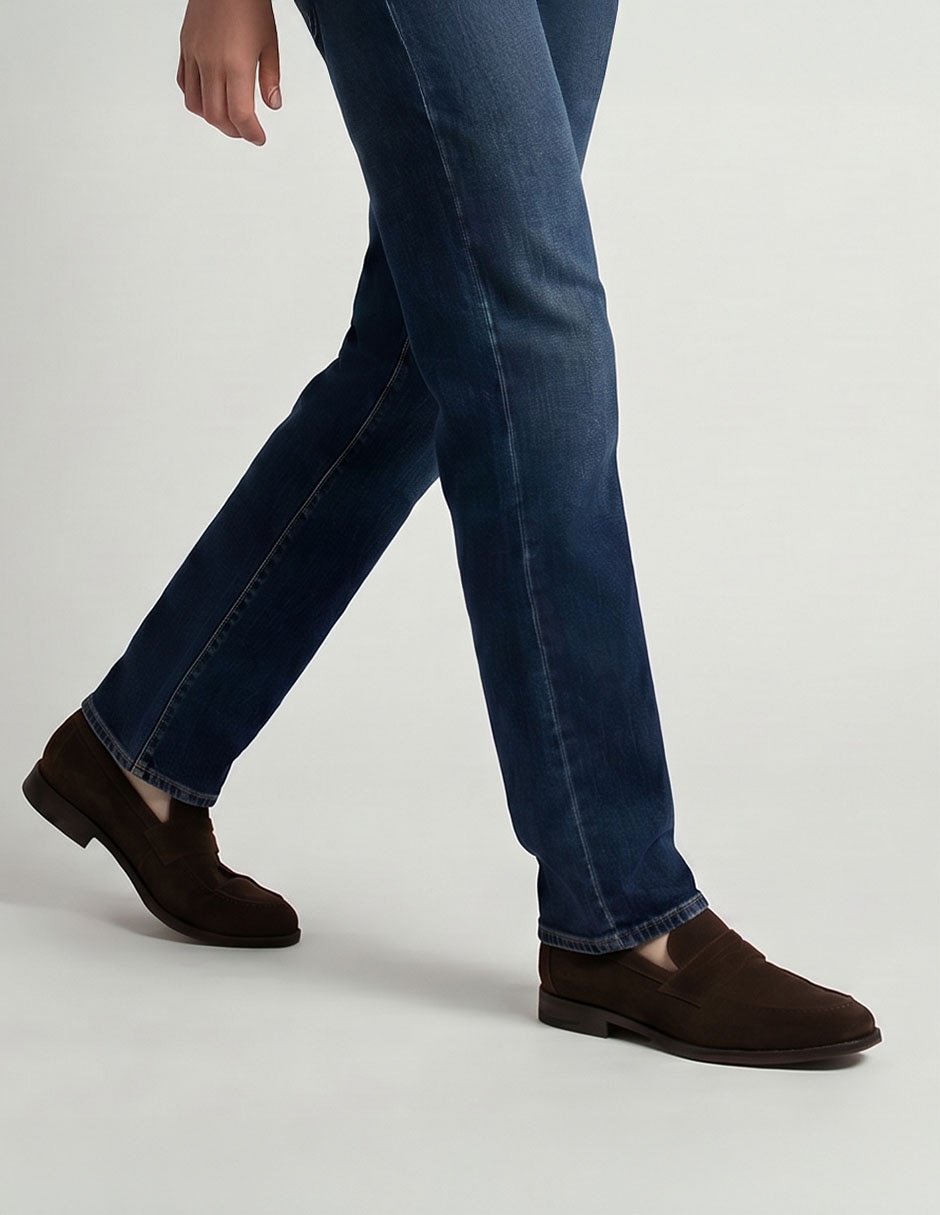 Jeans straight American Eagle lavado obscuro para hombre
