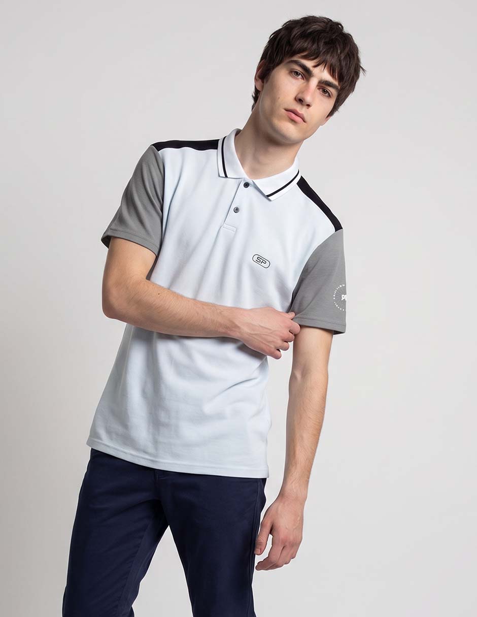 Playera tipo polo Silver Plate Coleccion para hombre