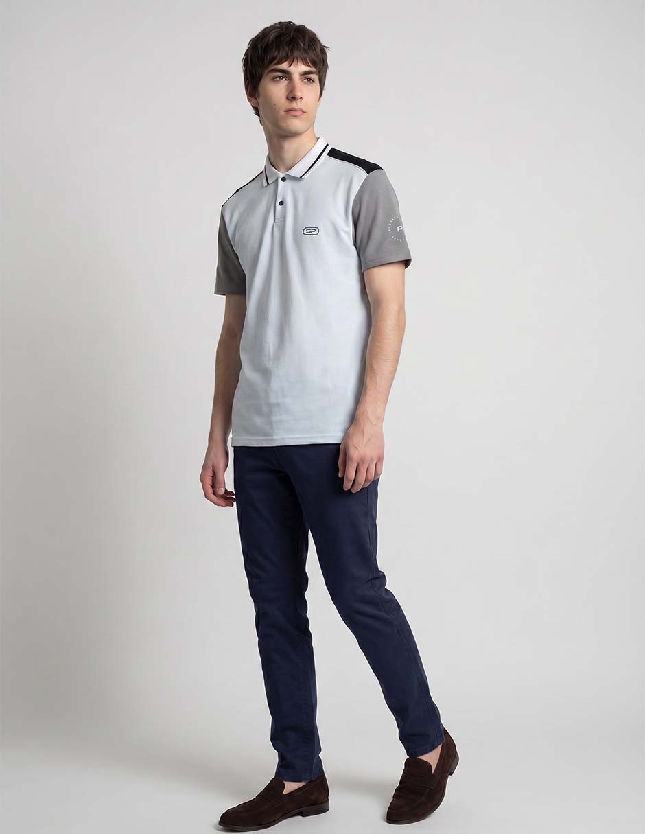 Playera tipo polo Silver Plate Coleccion para hombre