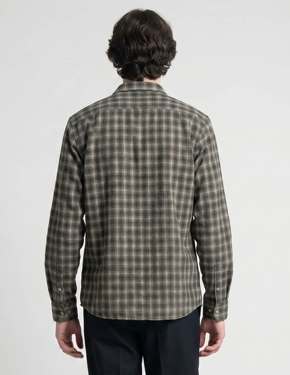 Camisa casual de algodón manga larga para hombre 2