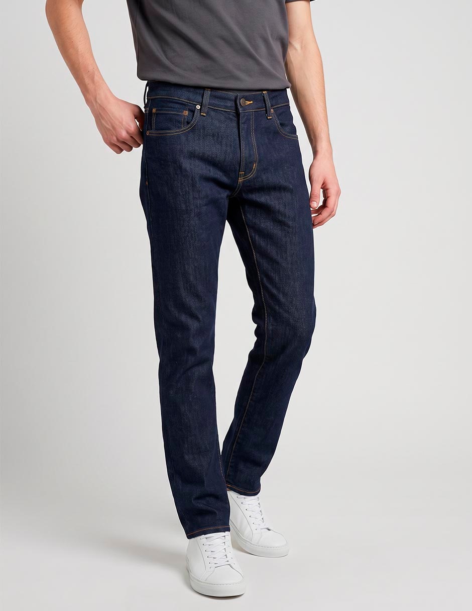 Jeans slim lavado obscuro para hombre