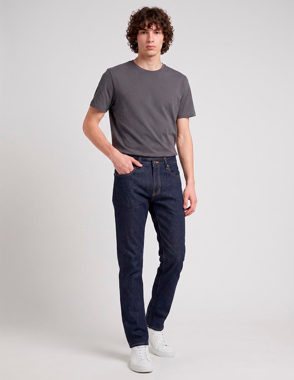 Jeans slim lavado obscuro para hombre 3