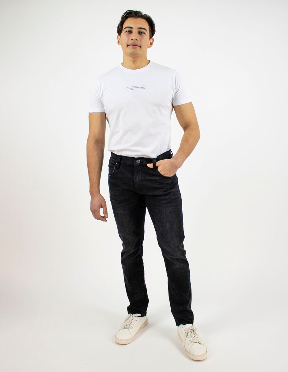 Jeans slim lavado obscuro para hombre 4