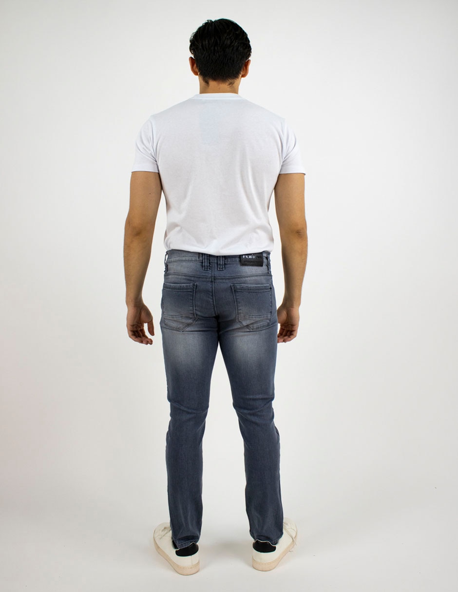Jeans slim lavado claro para hombre 2