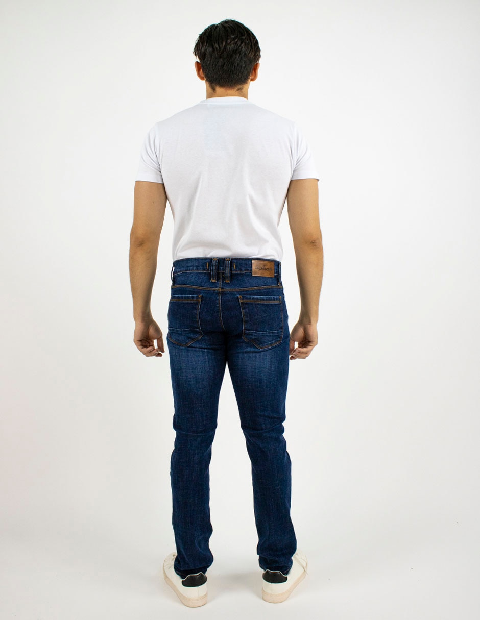 Jeans slim lavado medio para hombre 3