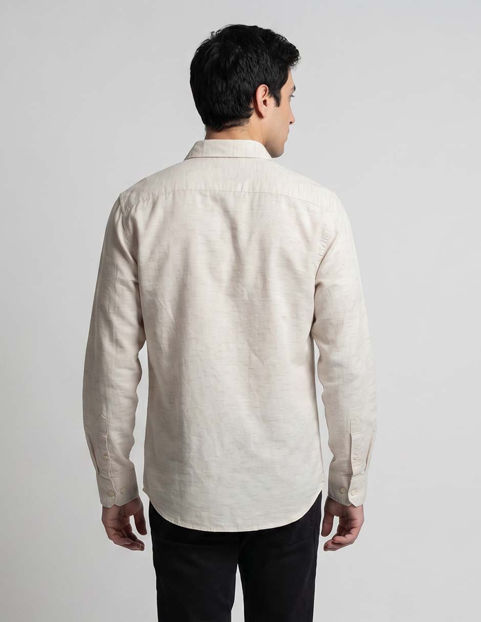 Camisa casual manga larga para hombre 2