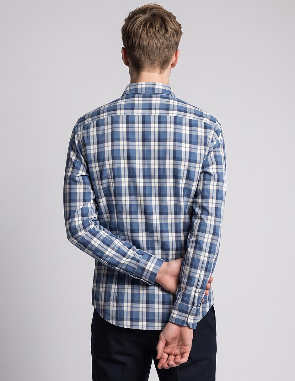 Camisa casual de algodón manga larga para hombre 3