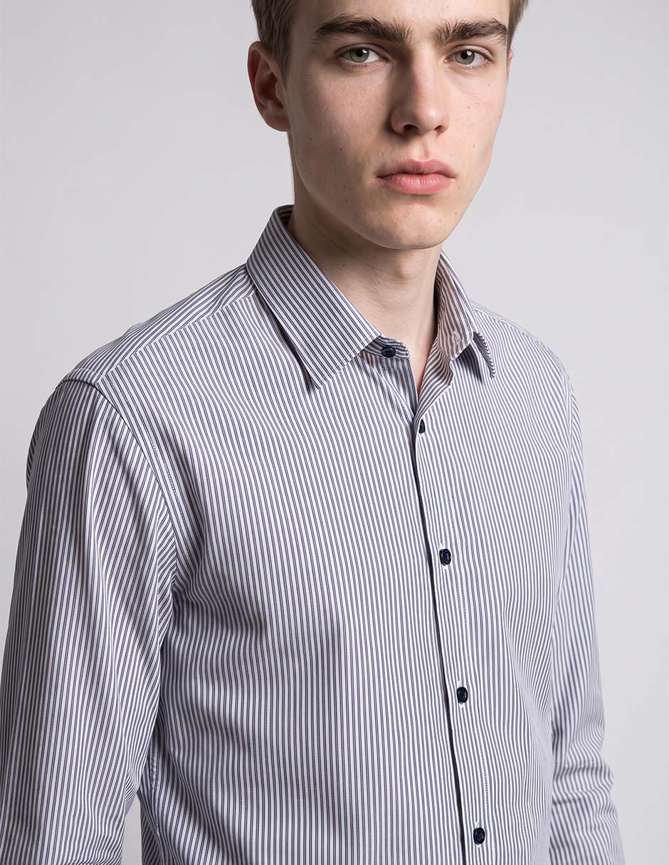 Camisa casual manga larga para hombre 3