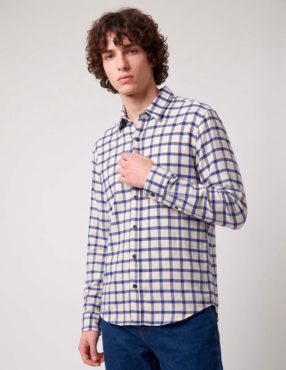 Camisa casual manga larga para hombre 3