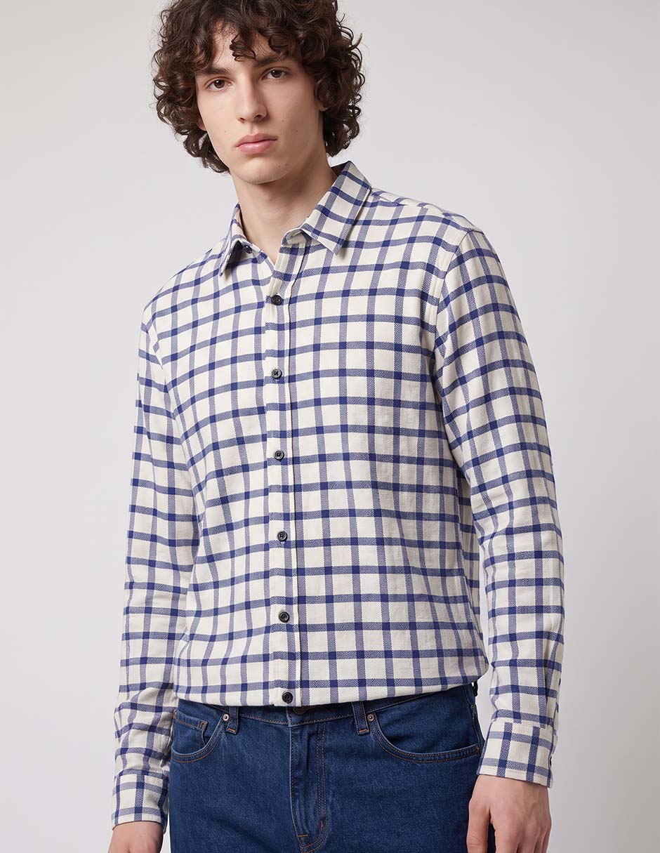 Camisa casual manga larga para hombre 2