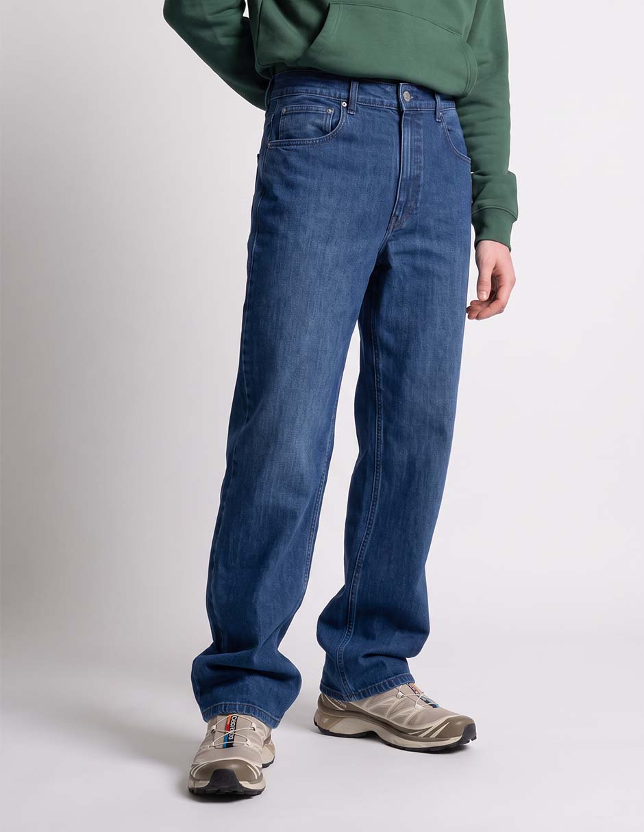 Jeans baggy lavado deslavado para hombre 7