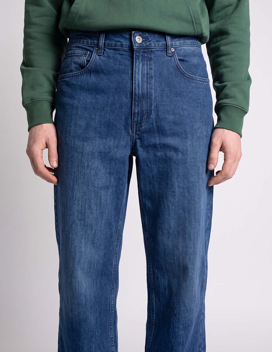 Jeans baggy lavado deslavado para hombre 8
