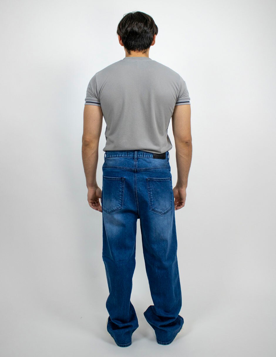 Jeans baggy lavado deslavado para hombre 6