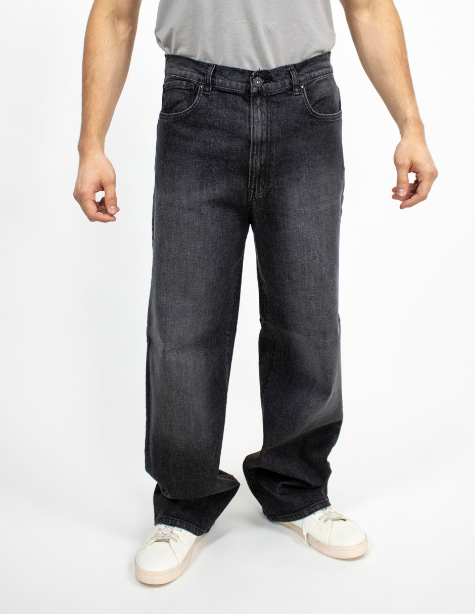 Jeans baggy lavado deslavado para hombre