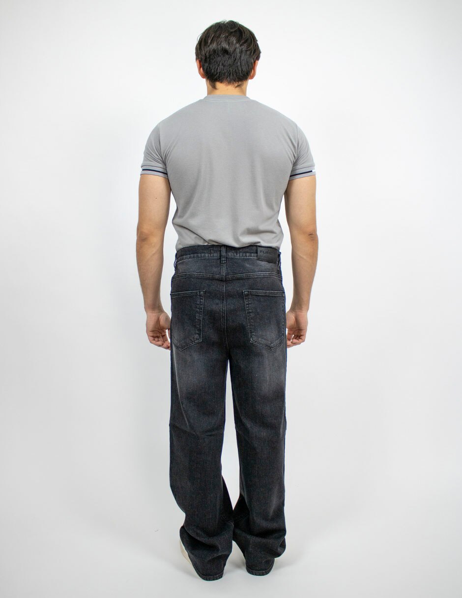 Jeans baggy lavado deslavado para hombre 6