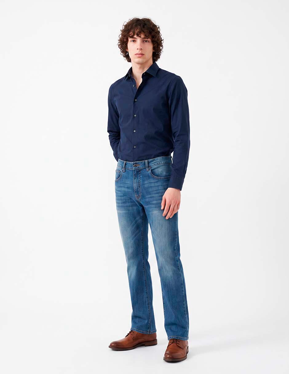 Jeans slim lavado medio para hombre 7