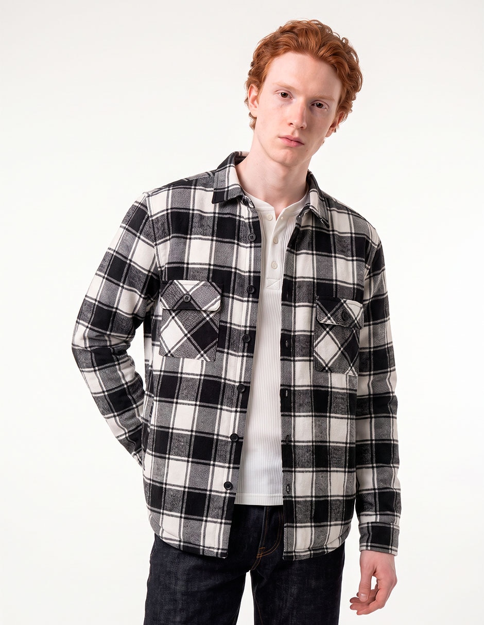 Chamarra casual con bolsillos para hombre