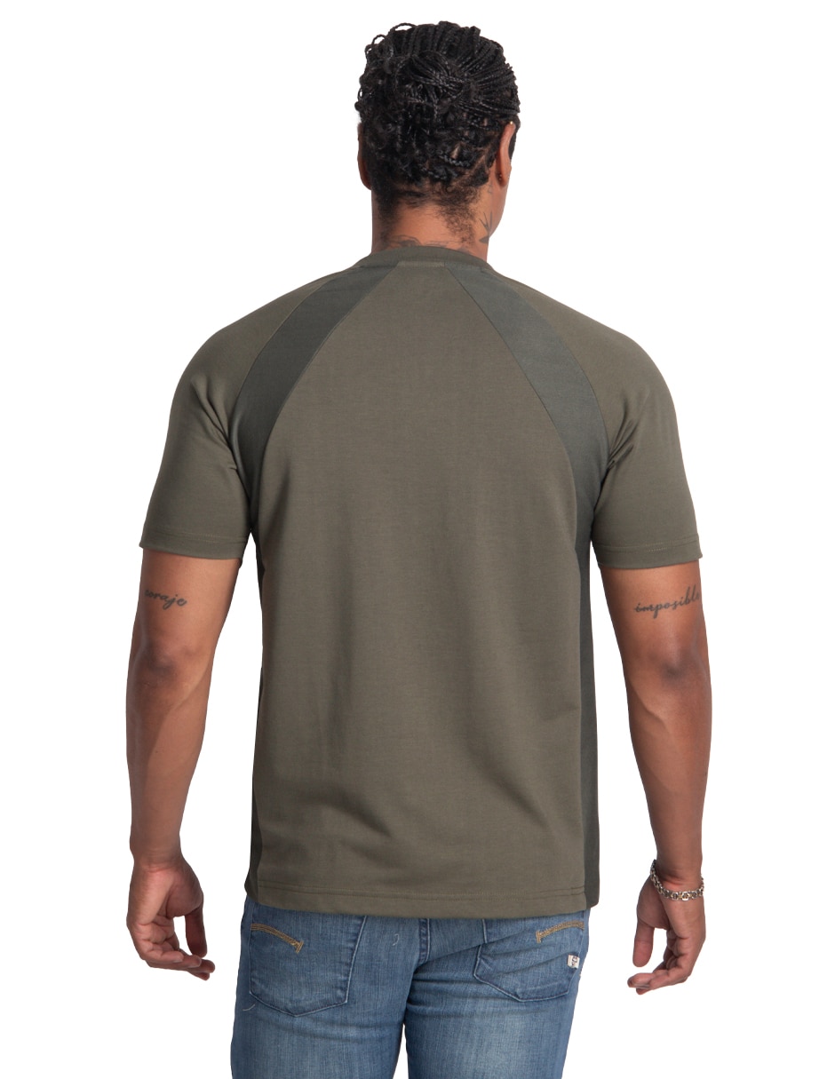 Set playera/playera cuello henley para hombre 4