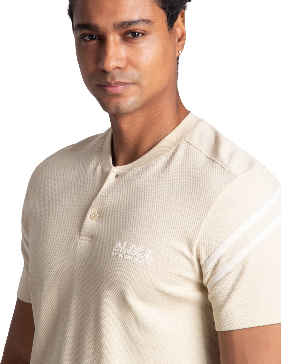 Set playera/playera cuello henley para hombre 2