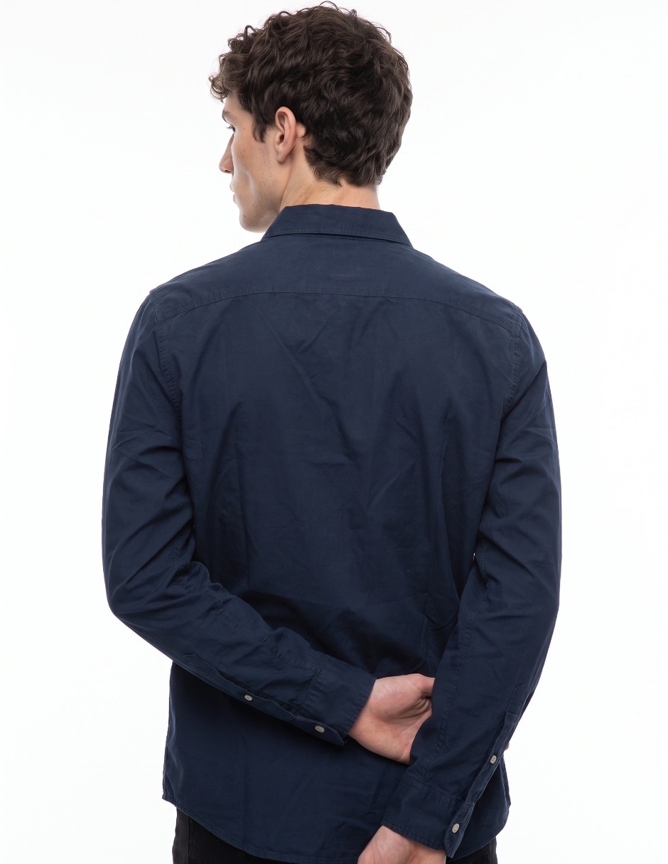 Camisa casual manga larga para hombre