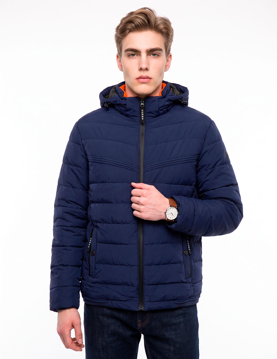 Chamarra capitonada con bolsillos para hombre Chamarra capitonada con bolsillos para hombre