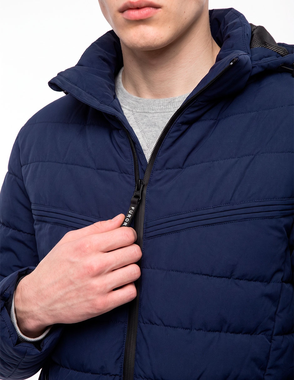 Chamarra capitonada con bolsillos para hombre 4