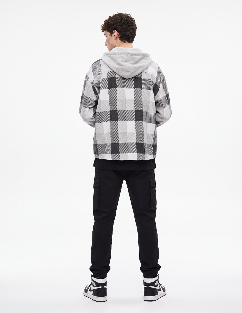 Sobrecamisa casual de algodón manga larga para hombre 2