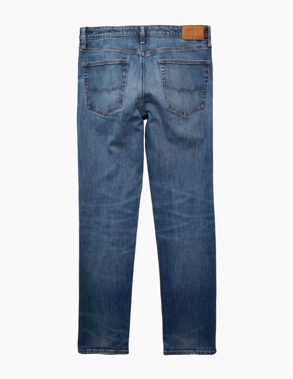 Jeans straight lavado obscuro para hombre 2
