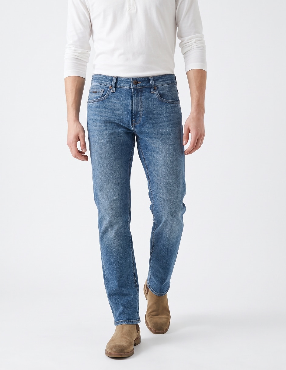 Jeans regular bota lavado stone wash para hombre Jeans regular bota lavado stone wash para hombre
