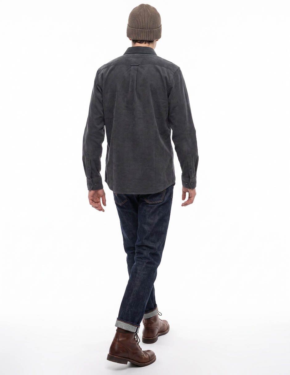 Camisa casual manga larga para hombre 2