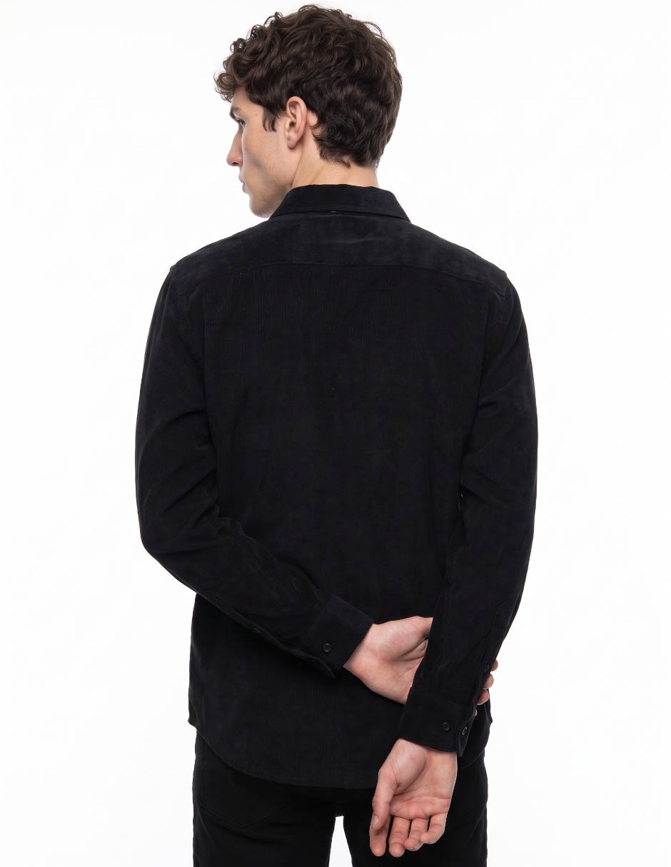 Camisa casual manga larga para hombre 2
