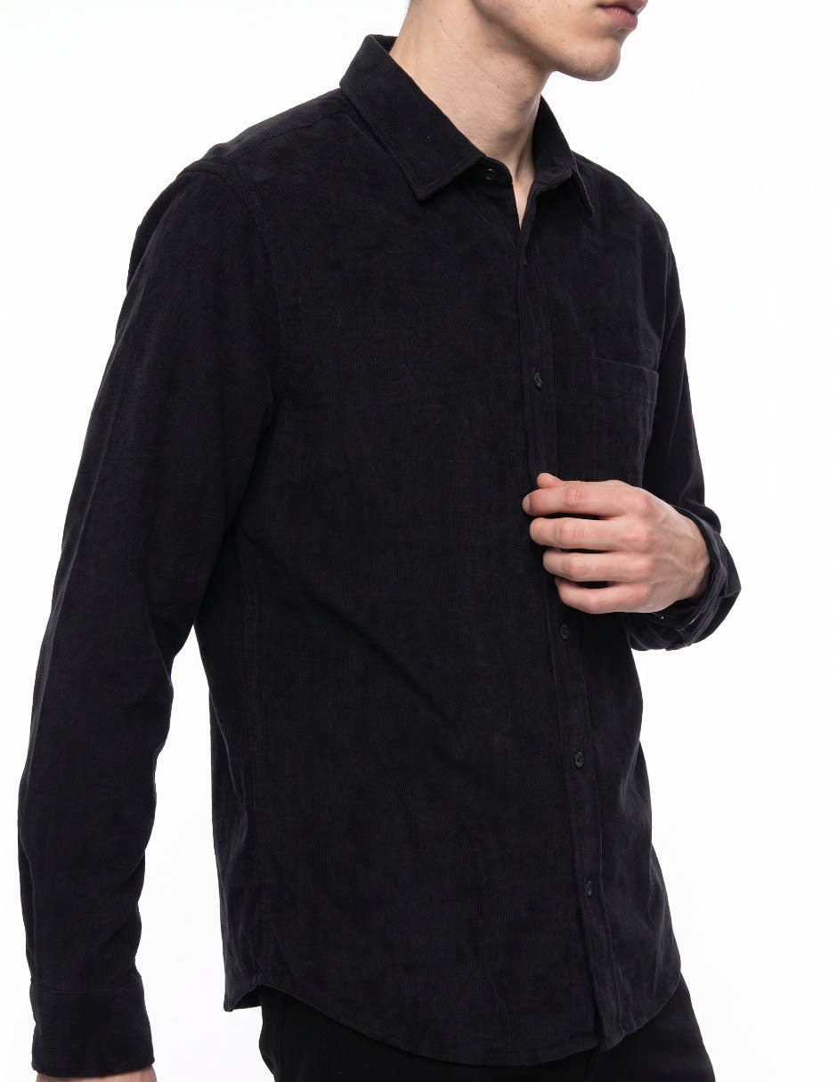 Camisa casual manga larga para hombre 4