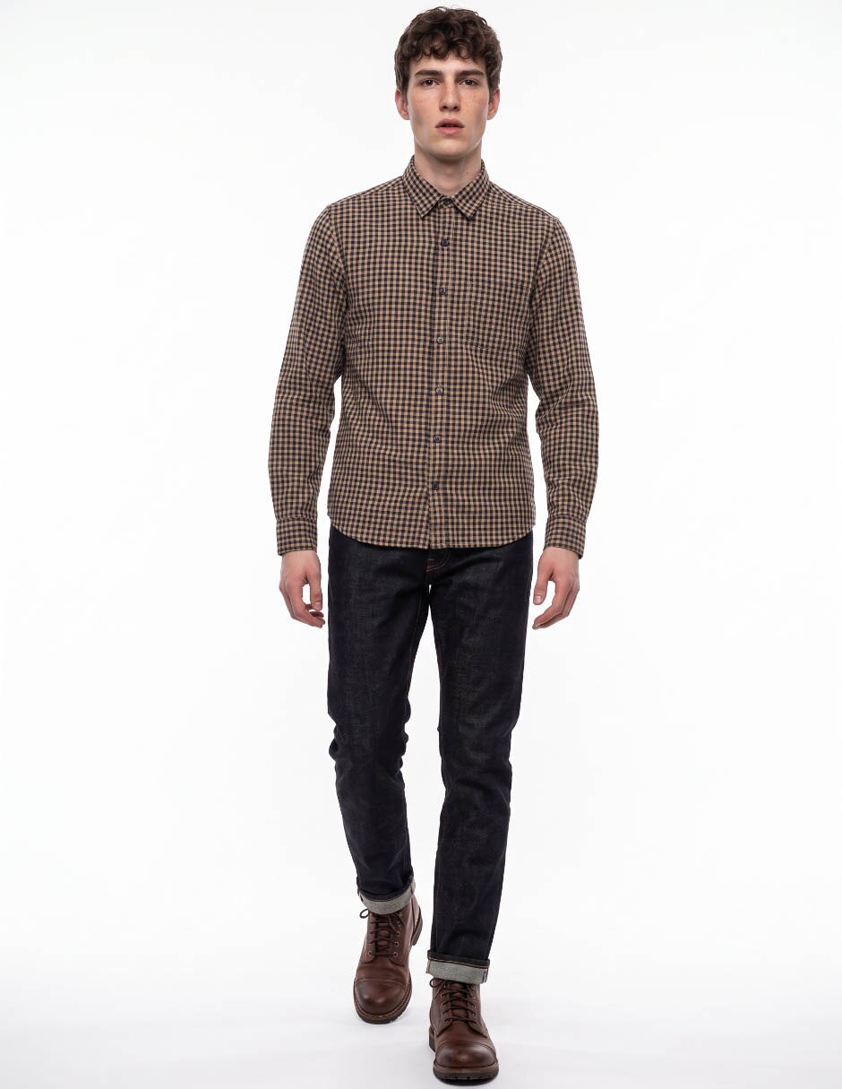 Camisa casual manga larga para hombre 3