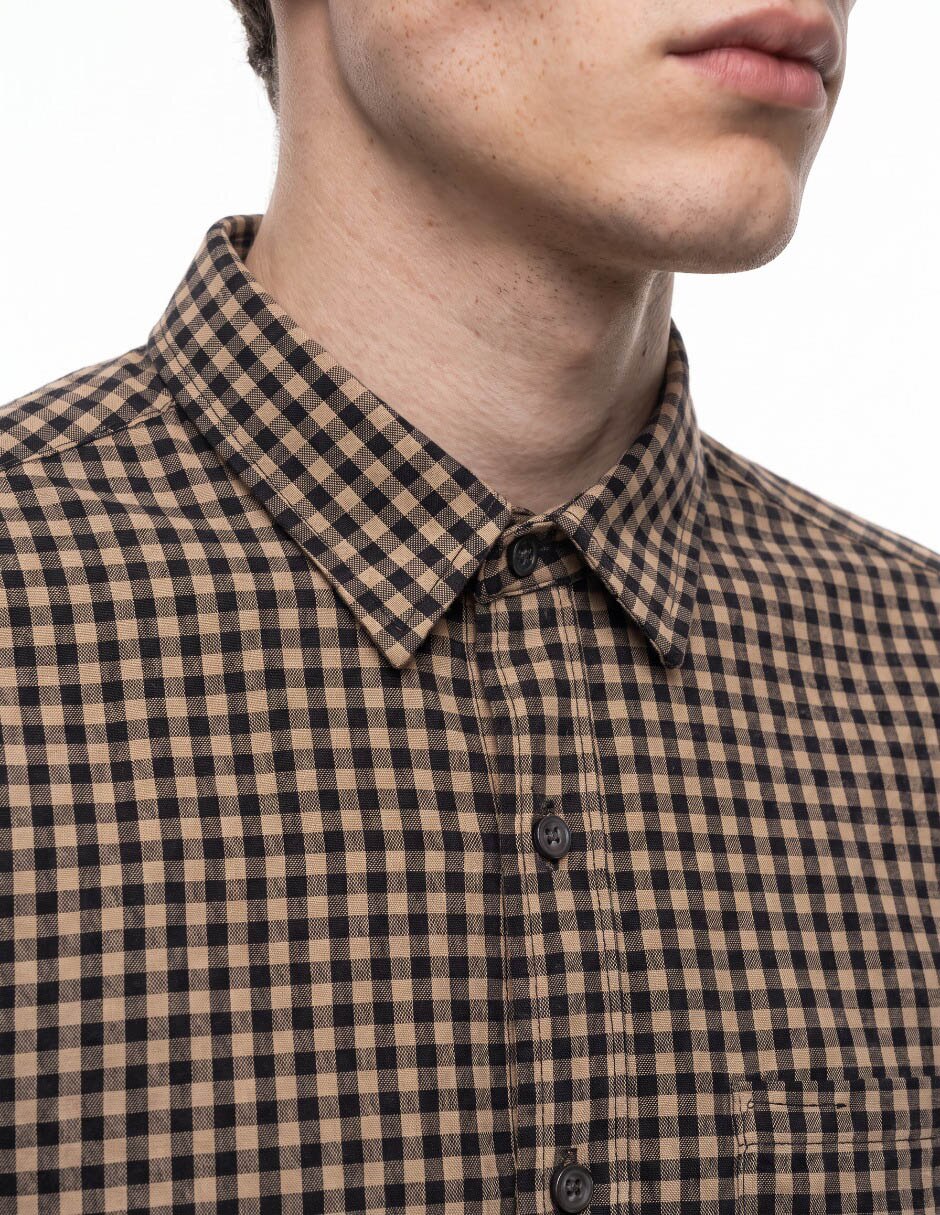 Camisa casual manga larga para hombre 4