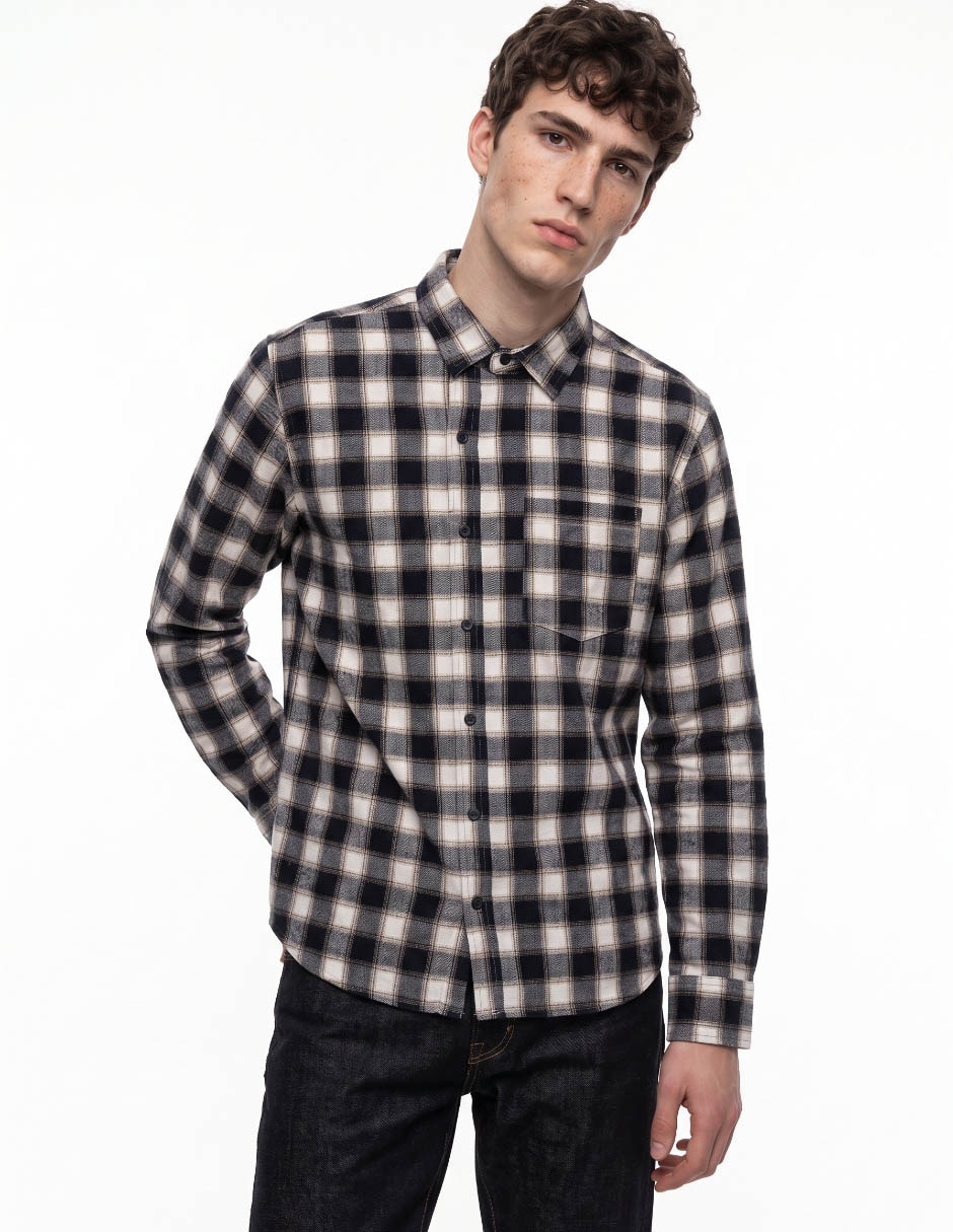 Sobrecamisa casual manga larga para hombre