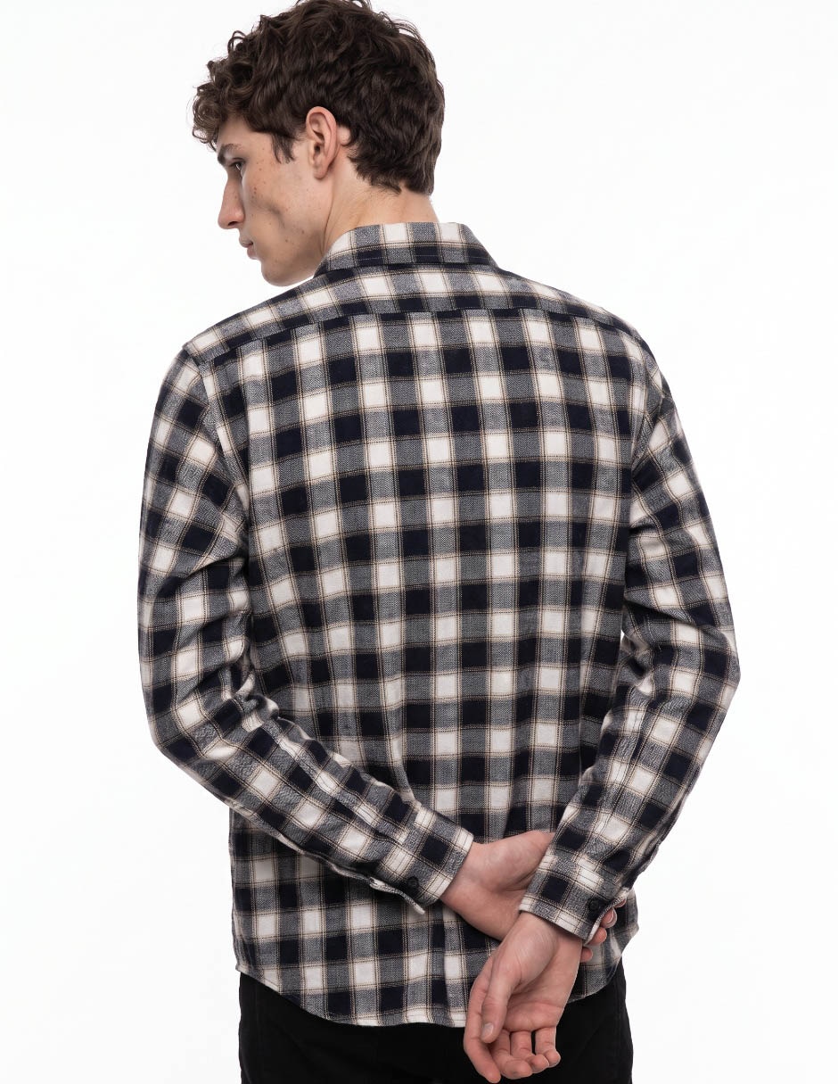 Sobrecamisa casual manga larga para hombre 2